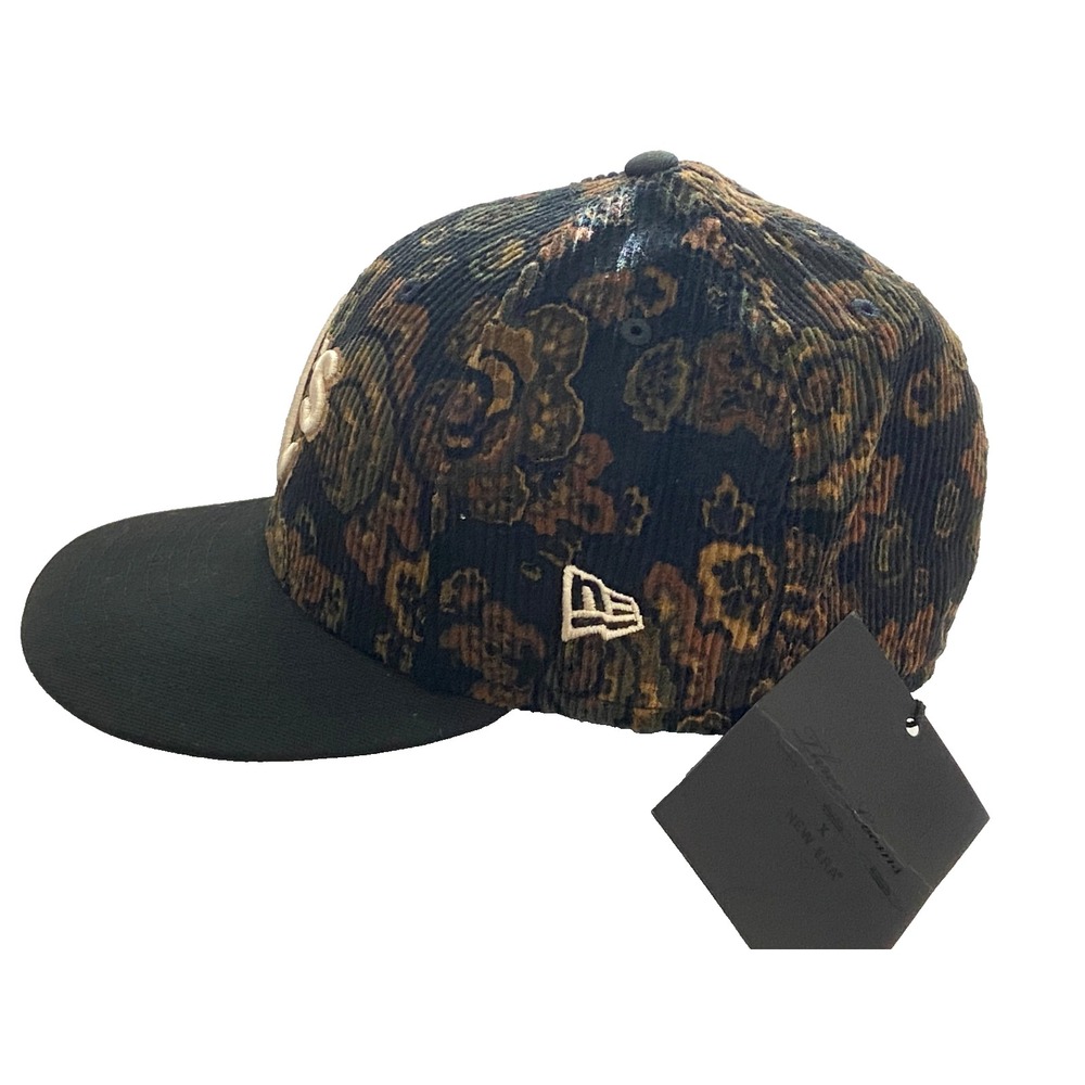 New Era Oakland A's 59FIFTY Floral Cord Three Looms Corduroy Hat 7 5/8 ~ NWT - Picture 3 of 10
